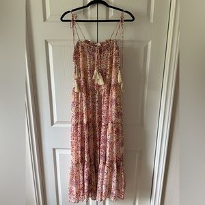 Storia Floral Ruffle Tiered Maxi Dress -Sm